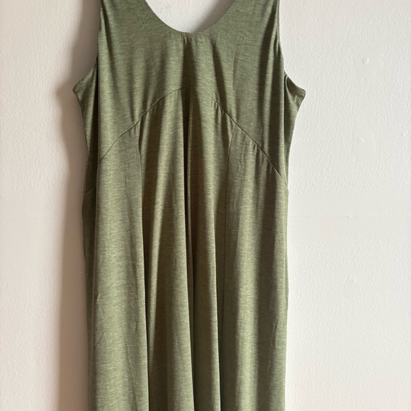 NWT Halara Sz XL Casual Green Tank Flowy V Neck Maxi Dress - Picture 6 of 10